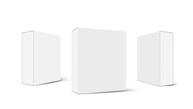 Verschiedene Winkel 3D Blank Package Box Set