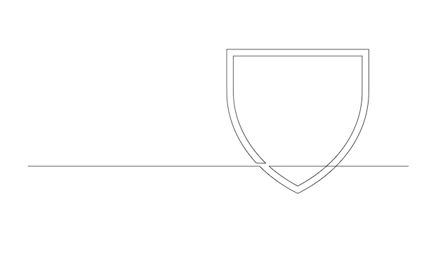 Vektor verschirm-unterbrochen-linien-kunst-schutzzeichnung-schutz-liniensymbol