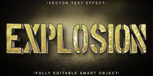 Verschleißter Explosionsvektor Vollständig bearbeitbares Smart Object Text-Effekt
