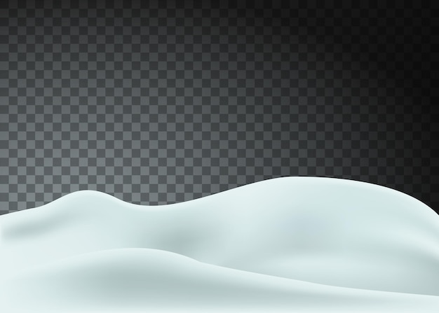 Vektor verschneite landschaft isoliert auf transparentem hintergrund vektor-illustration