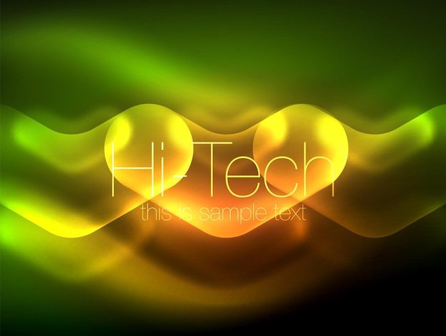 Vektor verschwommene pfeile im dunklen raum neon-zeiger glas glänzendes design abstrakt glänzender techno-hintergrund web-banner vektor-illustration