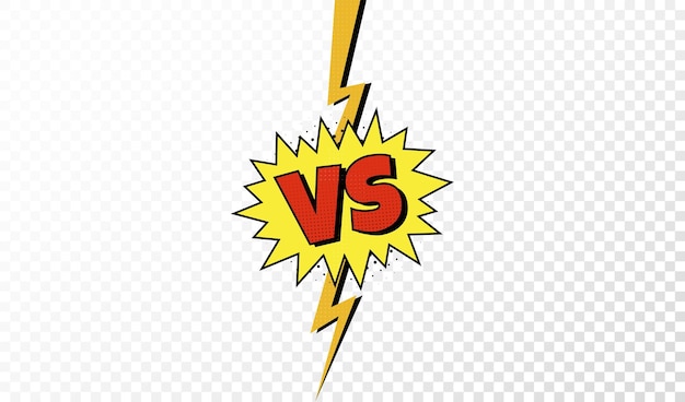Vektor versus vs duell pop-art-hintergrund vektor-cartoon-sport- oder spiel-duell-konzept