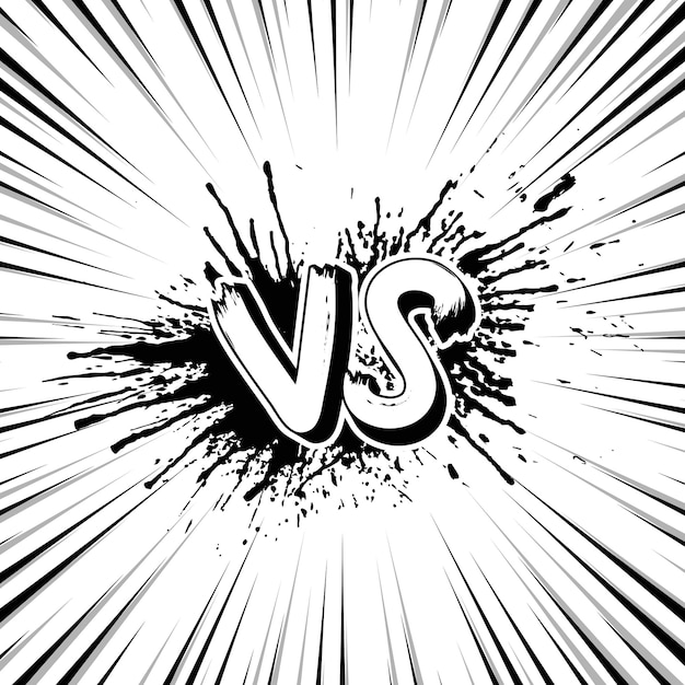 versus VS-Vektor-Manga-Stil