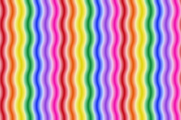 Vertikale wellenförmige Linien in gradienten Regenbogenfarben geometrisches Muster für Hintergrund oder Tapeten