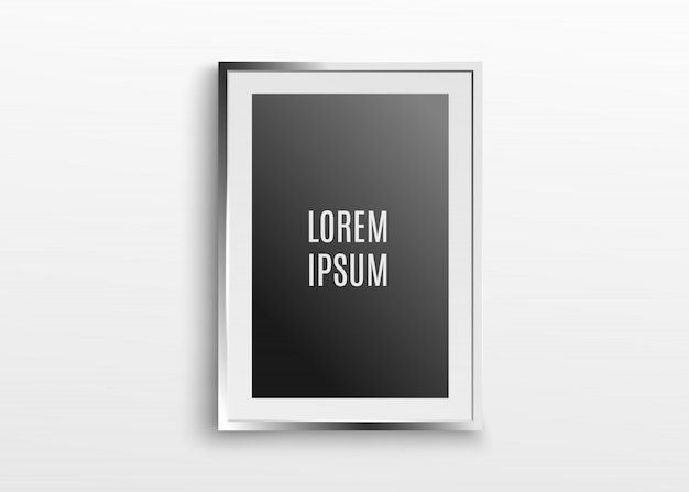 vertikaler leerer Bilderrahmen lokalisiert