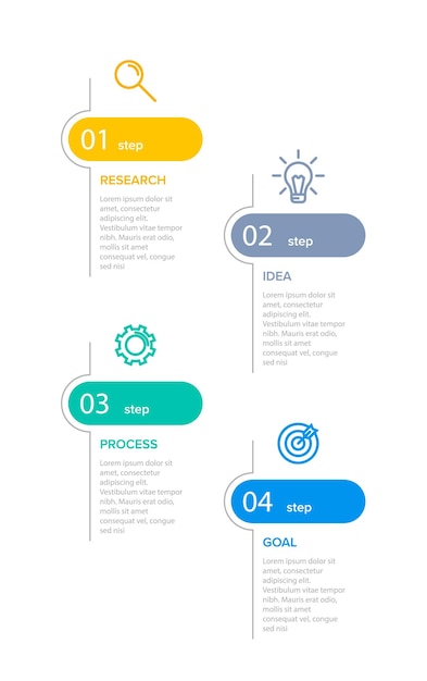 Vektor vertikales infografik-design mit symbolen und 5 optionen oder schritten. dünne linie. business-infografiken