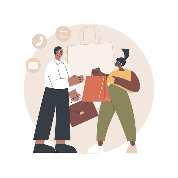 Vertriebsmitarbeiter abstrakte Illustration