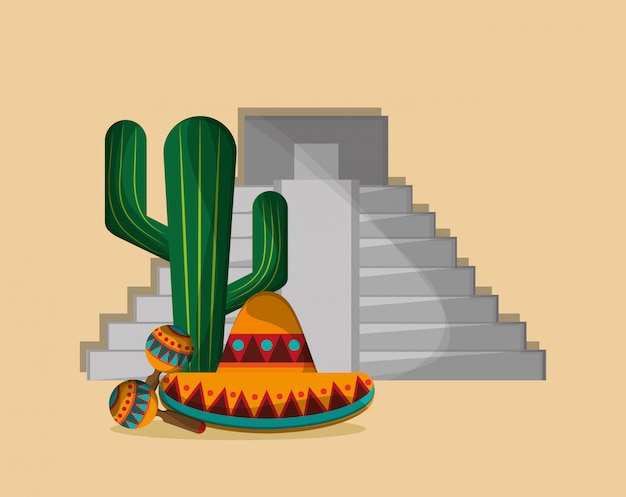 Verwandtes ikonenbild der mexikanischen kultur