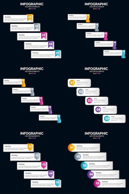 Verwenden sie unser vektor-infografik-paket, um ihre präsentation zu verbessern