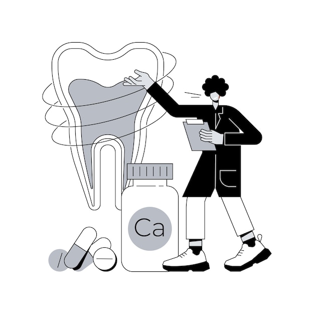 Vektor verwendung von calcium abstrakten konzept vektor-illustration