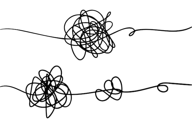 Verwickelte Linien eine visuelle Metapher für Komplexität und Chaos
