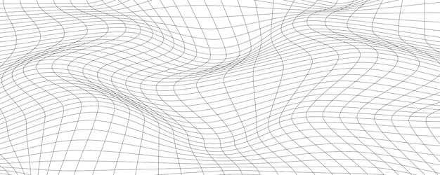Verzerrte Welle, monochrome Textur, dynamisch gewellte Oberfläche
