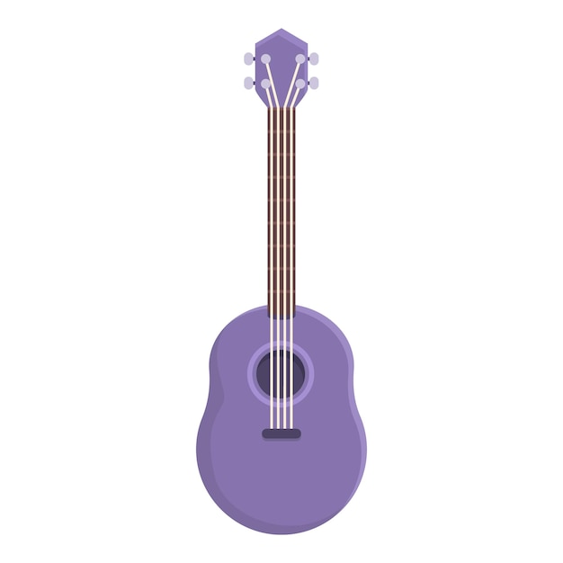 Verzierter Ukulele-Symbol-Cartoon-Vektor Niedliches Instrument mexikanische Ukulele