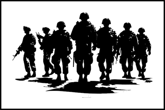 Vektor veteranen armeesoldaten silhouette clip art vektor soldaten silhouetten bilder