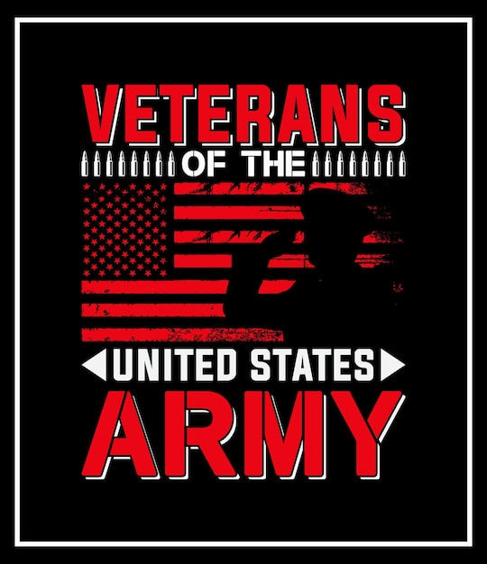 Veteranen des t-shirt-designs für veteranen der us-armee