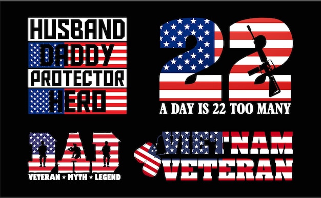 Veteranen-t-shirt-design-bundle veterans day t-shirt-zitate über den vintage-stil der militärarmee