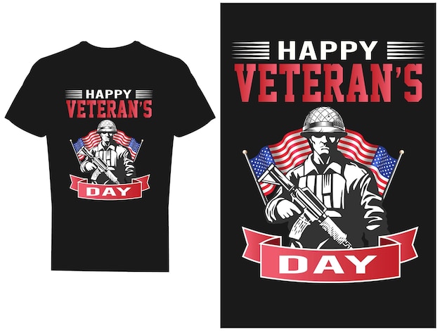 Veteranen-T-Shirt-Design und Vektor