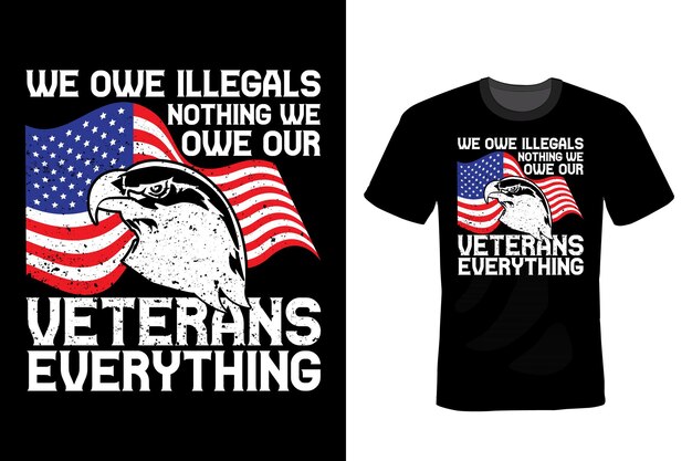 Veterans day t-shirt-design, typografie, vintage