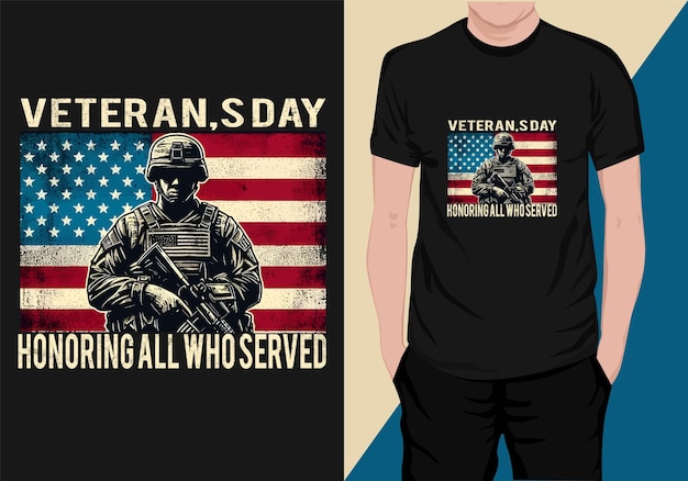 Veterans Day T-Shirt DesignUSA-Armee-T-Shirt Vektorvorlage-Design