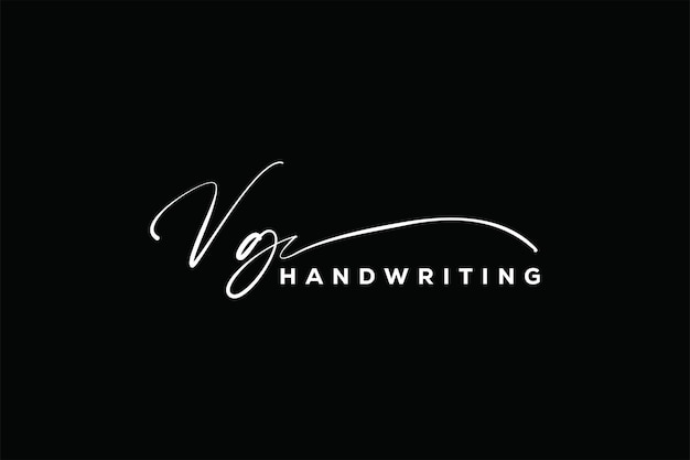 Vektor vg initialen handschrift unterschrift logo vg brief immobilien schönheitsfotografie logo design