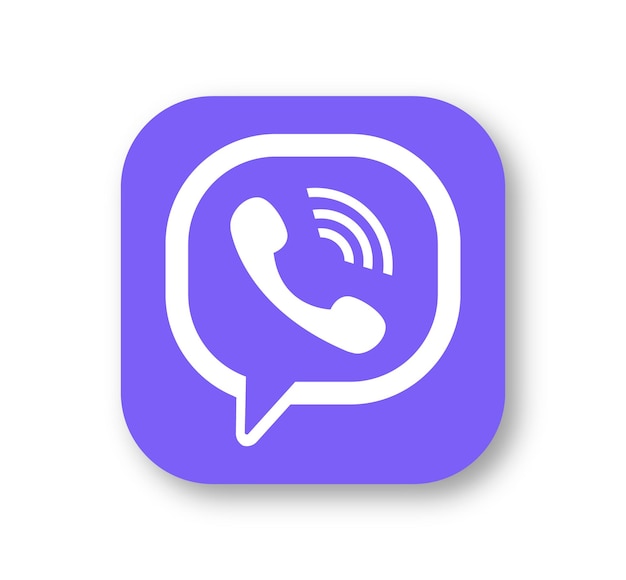 Viber-Symbol für modernes Abzeichen