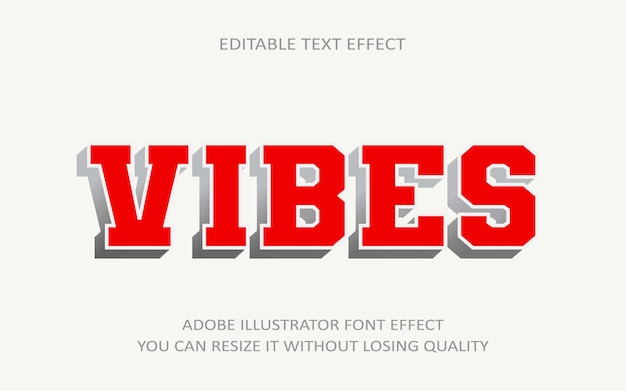 Vibes bearbeitbarer text effekt