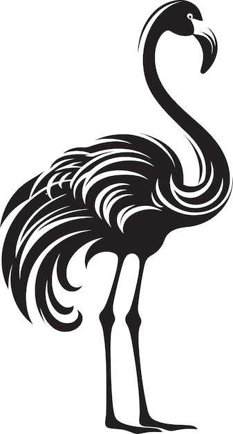 Vibrant Wings Flamingo Icon Logo Vektor Flamingo Flug Vogel Emblem Design