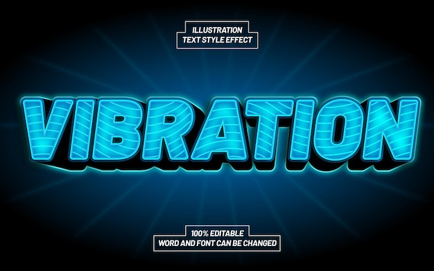 Vibration 3d fetter textstil-effekt