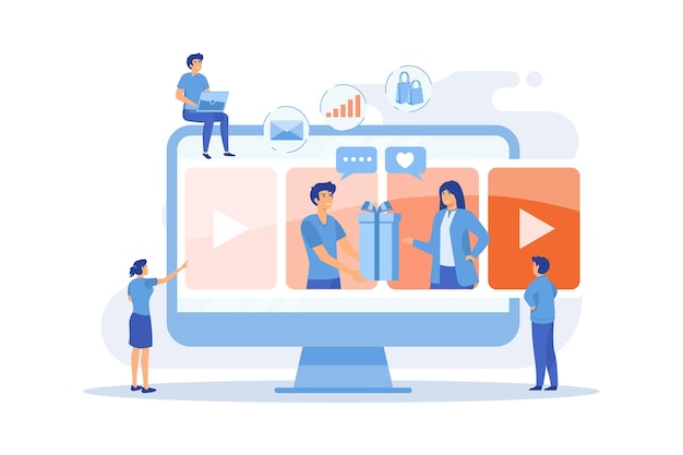 Video-Chat Internet-Hosting Markttendenzen analysieren Storytelling auffälliger Designtrend
