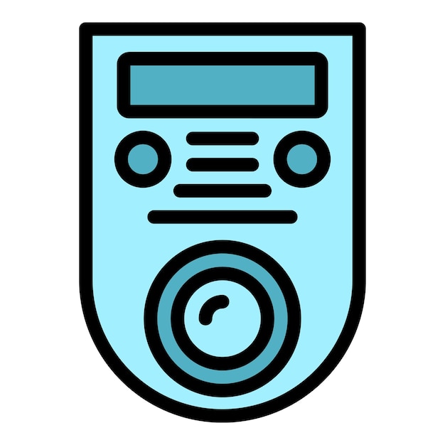 Video-Intercom-Zugangs-Symbol Umriss-Vektor Türsystem Telefon-Kamerafarbe flach