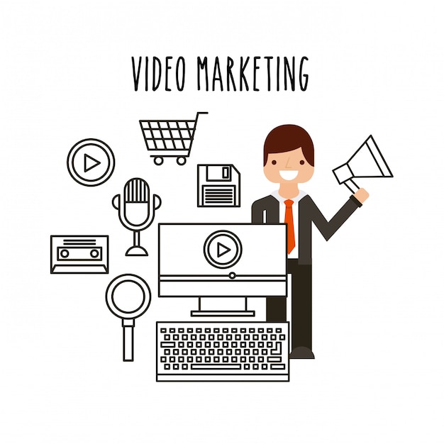 Video marketing isoelektrisches symbole