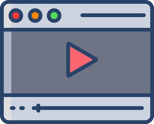 Video-Tutorial mit linearer Farbillustration