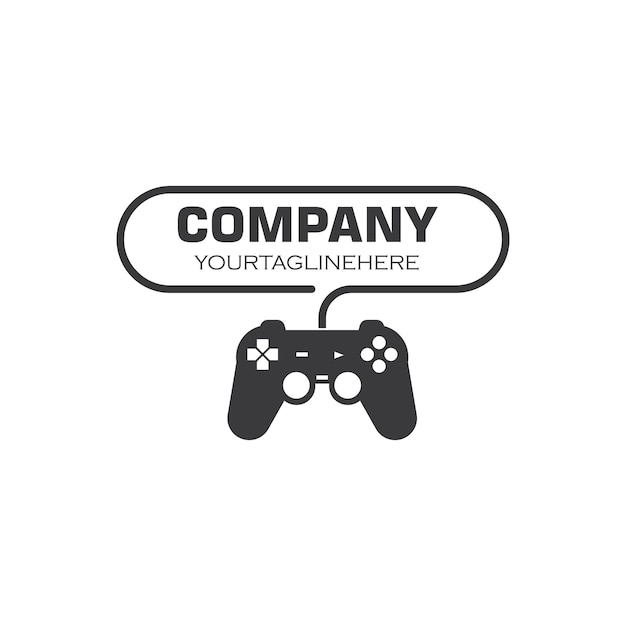 Videospiel-Controller-Logo-Symbol, Vektorgrafik-Design
