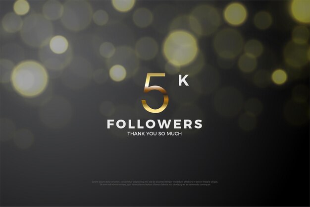 Vielen dank 5k follower mit schattierter nummer.