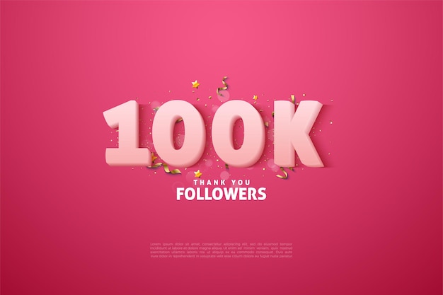 Vektor vielen dank an 100.000 follower