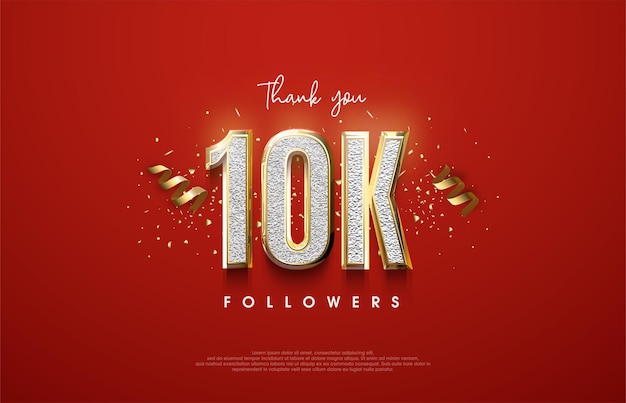 Vektor vielen dank an die follower, die 10.000 follower erreicht haben
