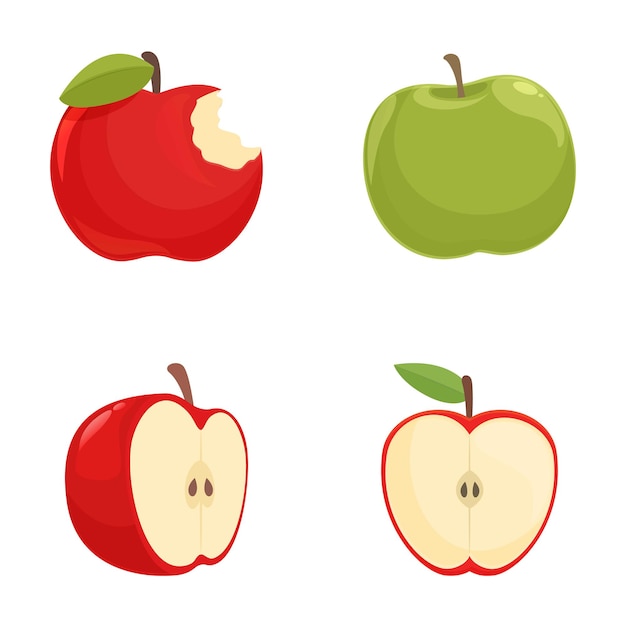 Vielfalt an Apfelillustrationen