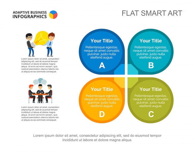 Vier business elements folie vorlage