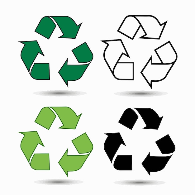 Vier Recycling-Symbole
