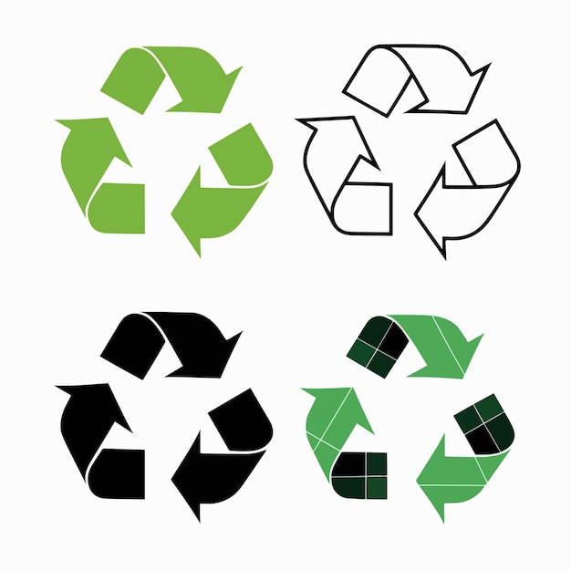 Vier Recycling-Symbole