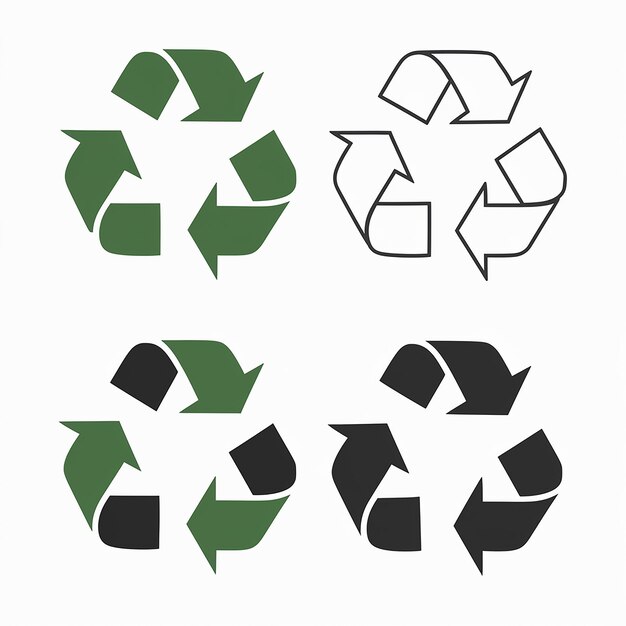 Vektor vier recycling-symbole