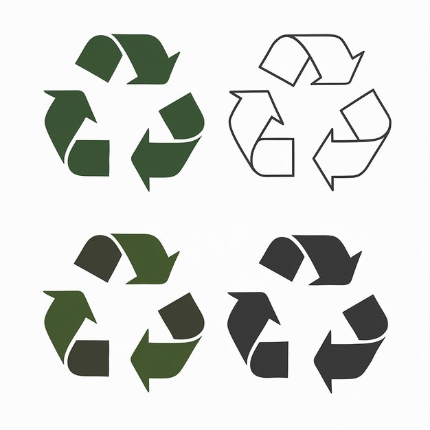 Vektor vier recycling-symbole