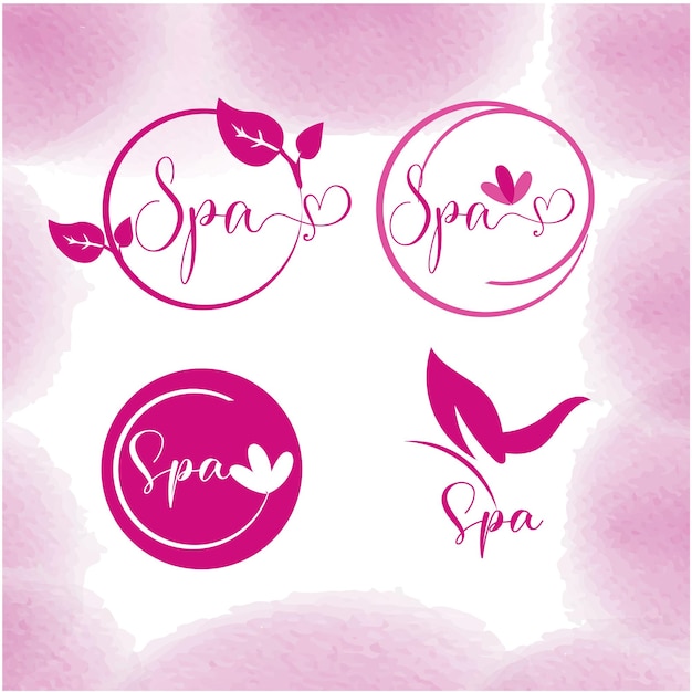 Vier verschiedene logos für spa und spa.