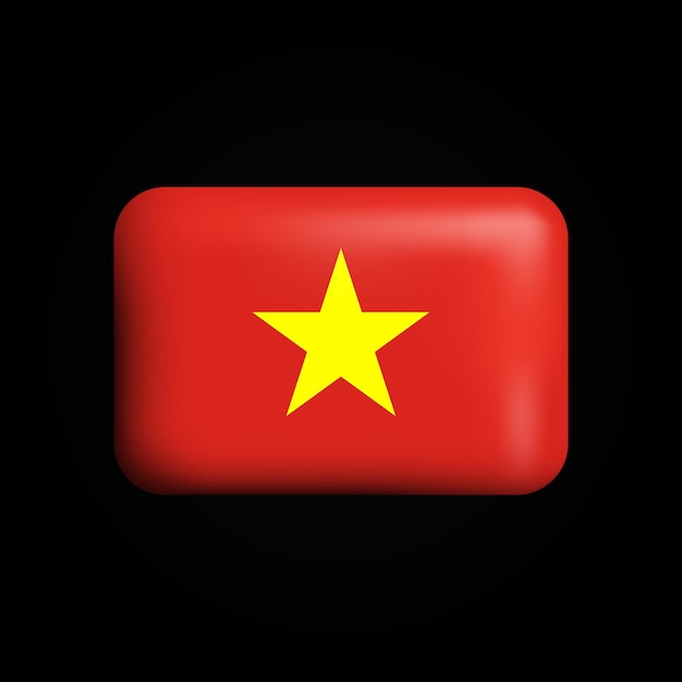 Vietnam-flagge 3d-symbol nationalflagge von vietnam