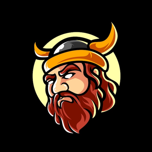 Viking e sport maskottchen logo