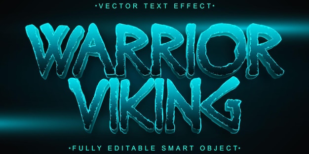 Viking Warriors Vector Vollständig bearbeitbare Smart Object Text-Effekt