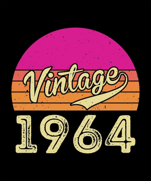 Vektor vintage 1964 t-shirt-design