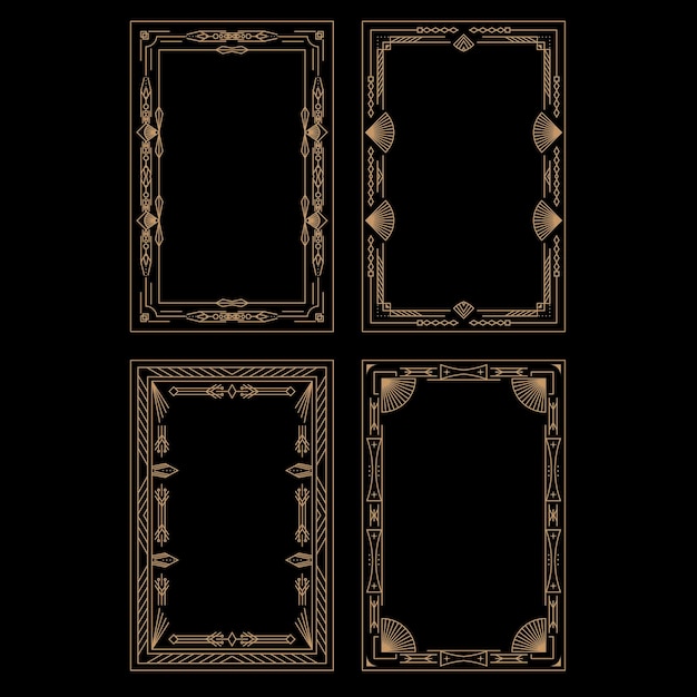 Vintage art-deco-frames-objekt