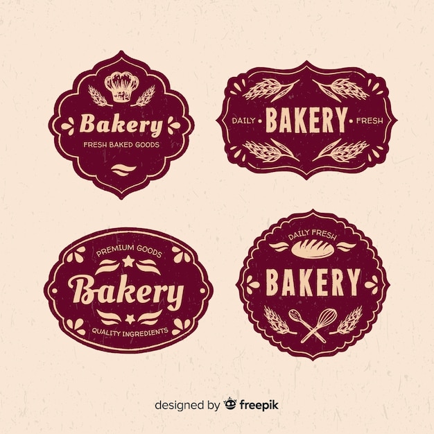 Vektor vintage bäckerei-logo-vorlage