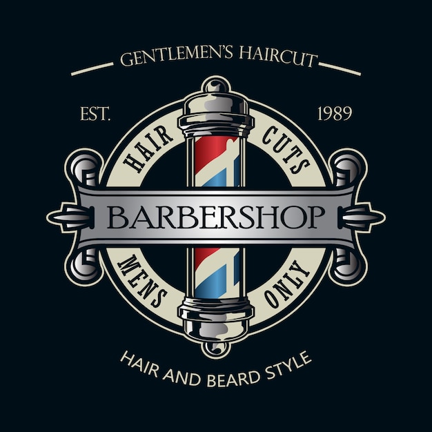 Vektor vintage barbershop-logo